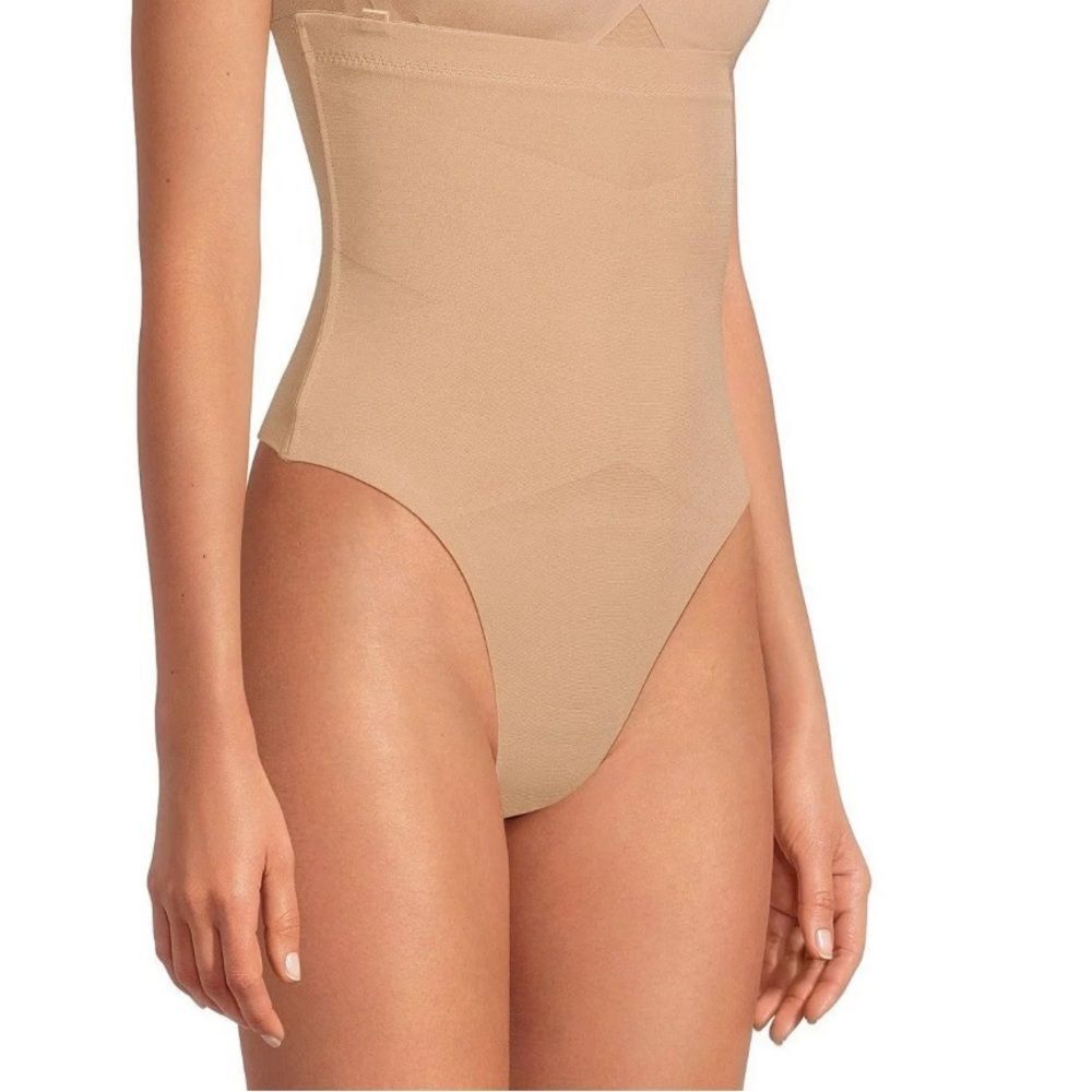 HONEYLOVE SuperPower Thong brief shapewear contouring compression tan beige S
